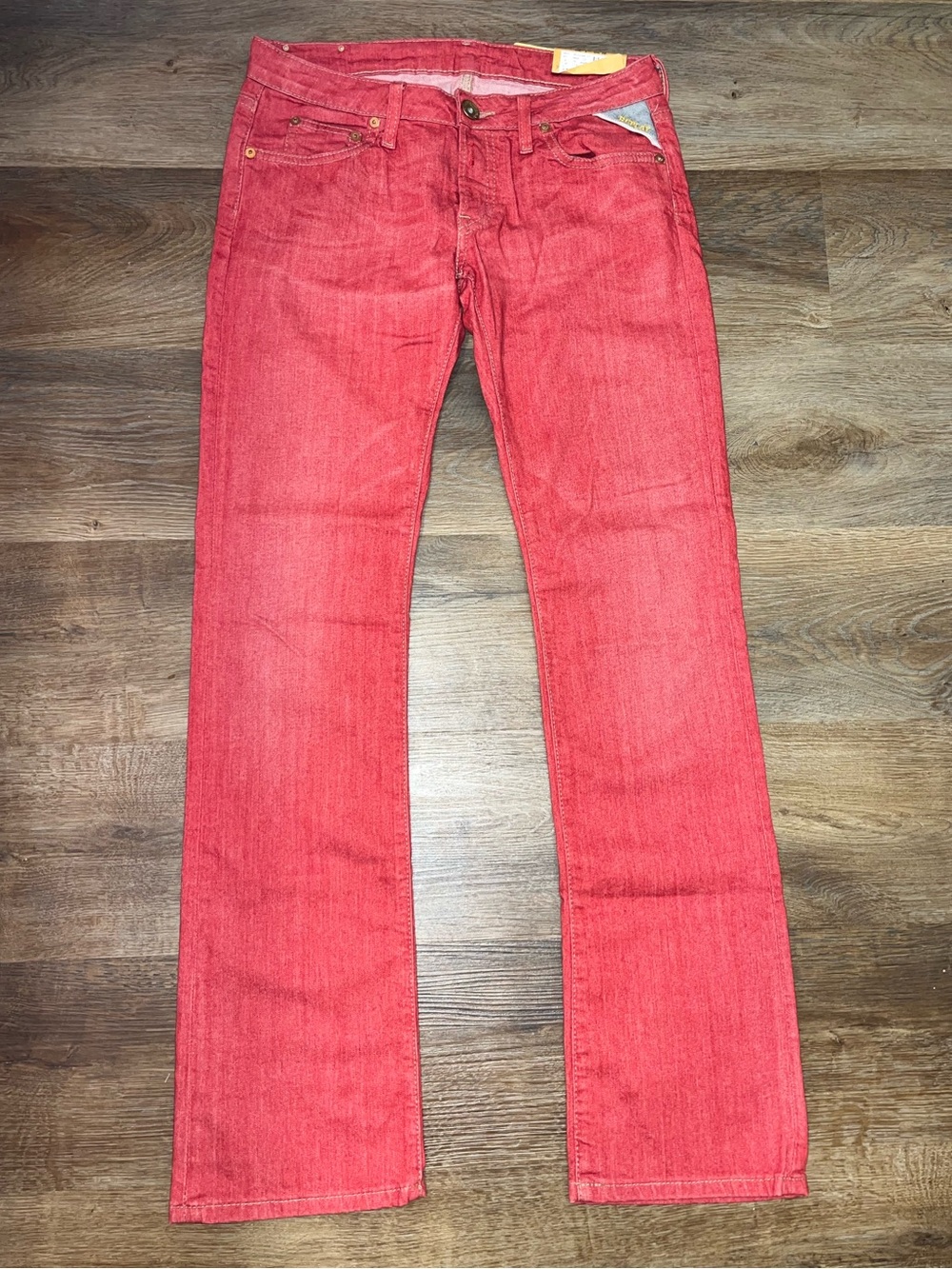 Vintage red low rise jeans